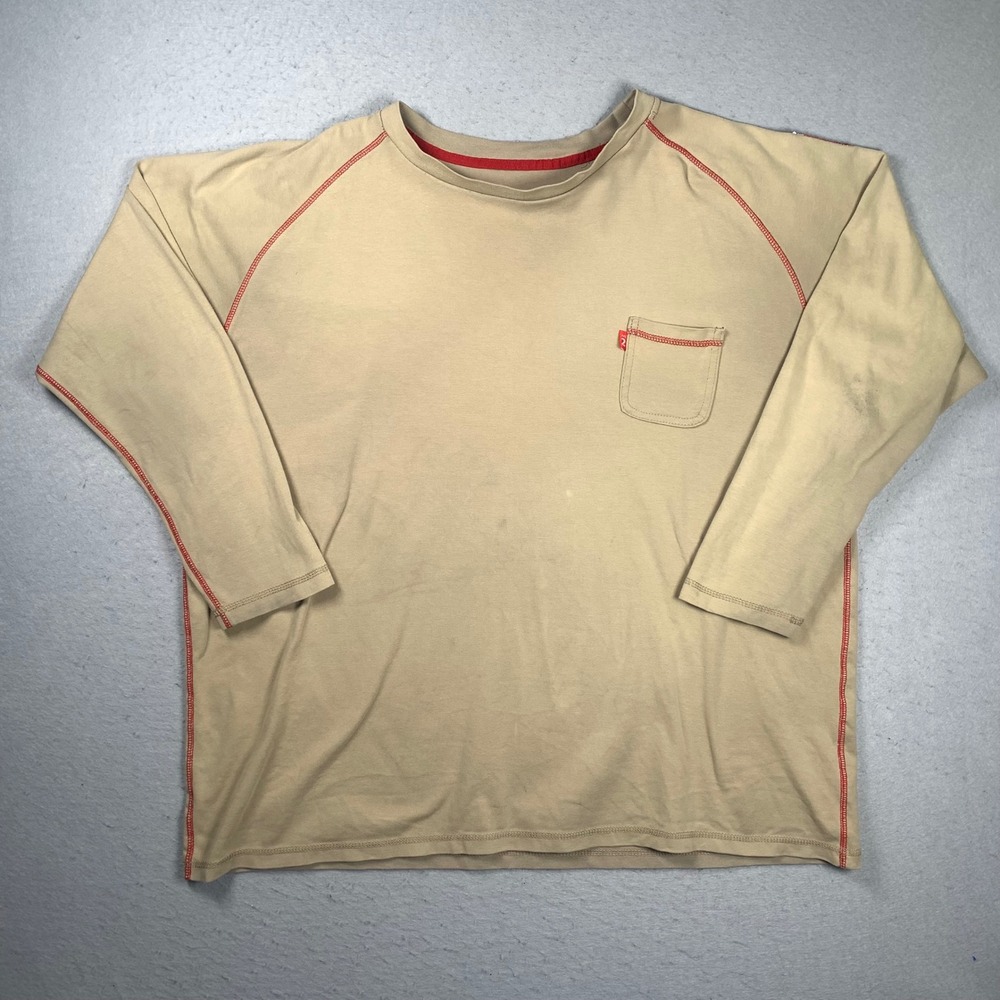 Portwest Bizflame FR Knit Shirt Mens 4XL Tan Flame Resistant Long Sleeve Pocket